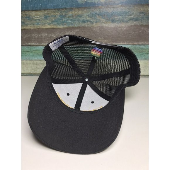 Apple Computers The Mac Logo Embroidered Rare snapback trucker hat mens Black - Picture 9 of 10